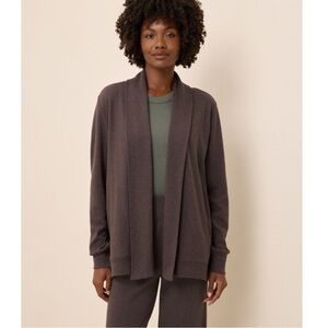 New Women's Chocolate Heather Airplane Drape Cardigan Small
